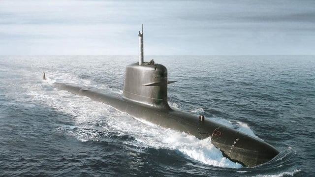 (File) The photograph dated March 10, 2021, shows a Scorpene-class submarine of France's Naval Group. Image courtesy Naval Group