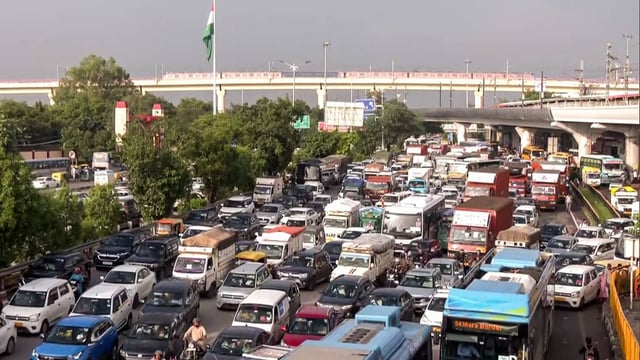 Delhi Traffic  | Image: ANI 