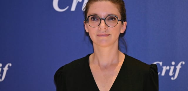 Aurore Bergé au repas annuel du CRIF (Conseil Représentatif des Institutions juives de France), à Paris, le 3 juillet 2025