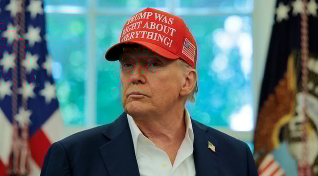President Donald Trump speaks in the Oval Office Aug. 22, 2025 in Washington, DC. (Chip Somodevilla/Getty Images)