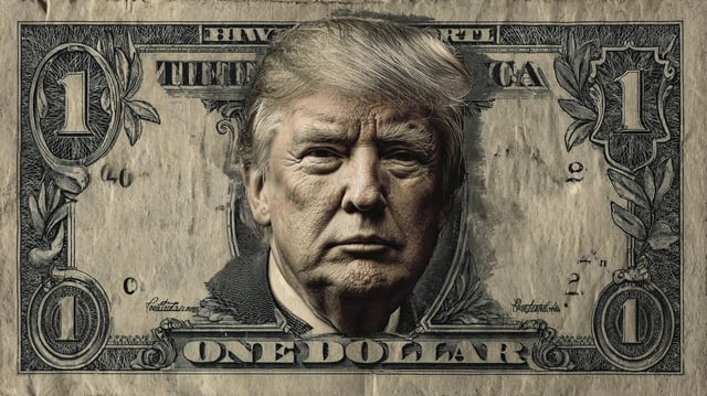 Donald Trump will den politischen Einfluss auf die Geldpolitik erhöhen (Fotomontage KI-generiert)