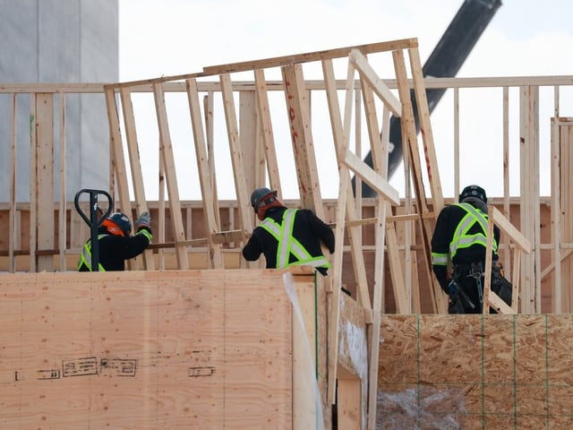  Construction continued on a multi-family project in the Belvedere area of southeast Calgary on Thursday, February 15, 2024.