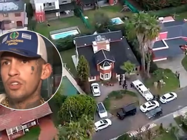 L-Gante encontró su casa destruida. Captura TV