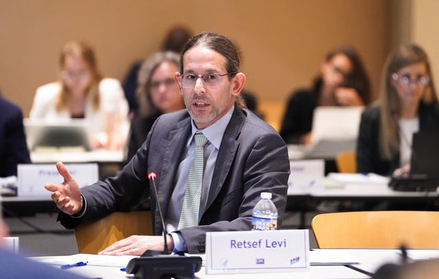 Professor of Operations Management, Retsef Levi, MD, speaks as members of the Advisory Committee on Immunization Practices meet at the U.S. Centers for Disease Control and Prevention's (CDC) advisory panel for vaccines convenes in Atlanta, Georgia, U.S. June 25, 2025.  REUTERS/Megan Varner/File Photo