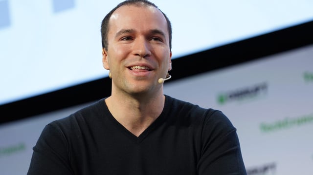 Greg Brockman of OpenAI at TechCrunch Disrupt SF 2019 on October 3, 2019