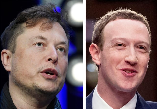 Elon Musk passed Facebook co-founder Mark Zuckerberg Monday on the world’s wealthiest list as shares of Tesla Inc. continued their unrelenting rally after undergoing a forward stock split. Musk on Monday was worth $111.3 billion compared with $110.5 billion for Zuckerberg, according to the Bloomberg Billionaires Index, which is updated at the end of each market day. (File photos: Susan Walsh and Andrew Hornick/AP)