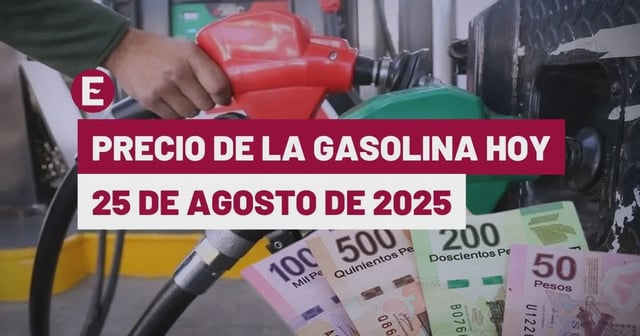 Precio de la gasolina en México el 25 de agosto de 2025