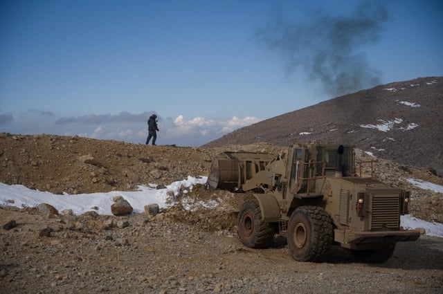 Israeli forces operate at a location given as Mount Hermon region, Syria, in this handout image released December 9, 2024.  Israel Defense Forces/Handout via REUTERS/File Photo