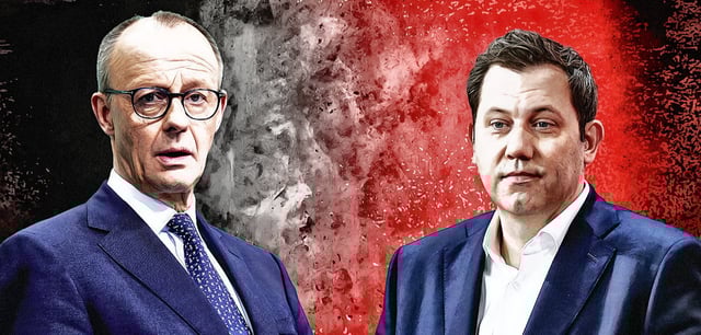 Bundeskanzler Friedrich Merz (CDU, l.) und SPD-Chef Lars Klingbeil