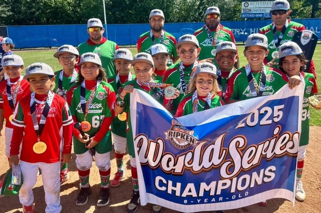 Selección Mexicana de Beisbol Sub 8, campeona de la Serie Mundial "Cal Ripken Babe Ruth 2025". (Foto: Redes sociales)