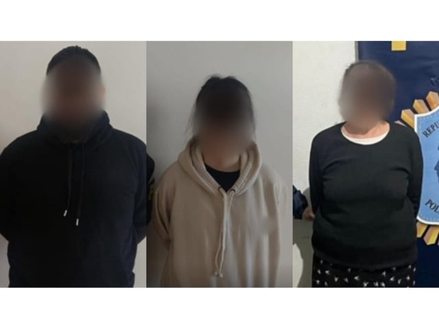 Los tres detenidos (Gentileza Policía Federal Argentina).