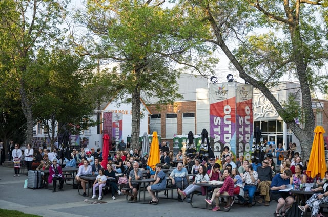 Attendees are seen at a venue at the Edmonton Fringe Festival in an undated handout photo. THE CANADIAN PRESS/Handout - Edmonton Fringe Festival (Mandatory Credit)