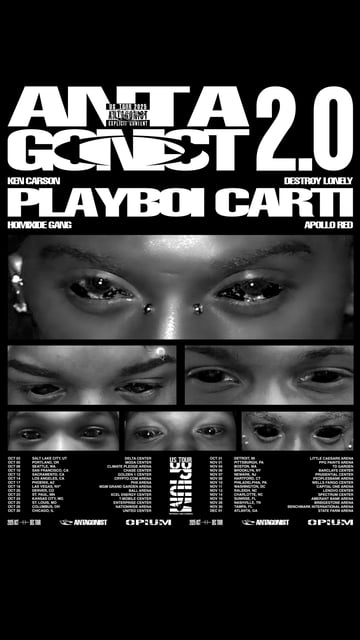 Playboi Carti will head out on the Antagonist Tour in October.