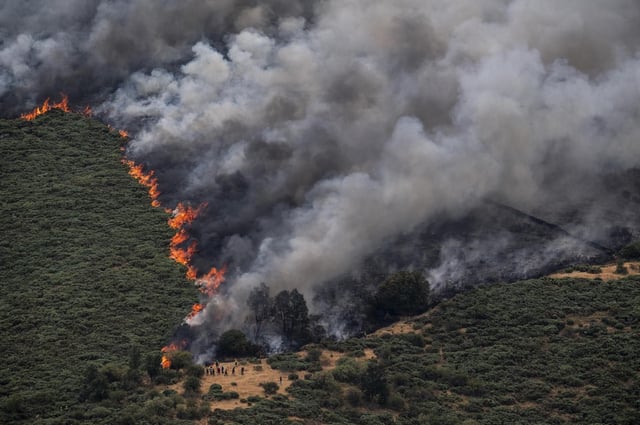 Una imagen del incendio de Jarilla, en Extremadura.