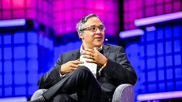 Gary Marcus on center stage during opening night at Web Summit Vancouver 2025.
