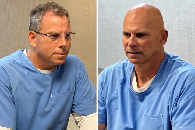 Erik and Lyle Menendez at their parole board appearances last week.