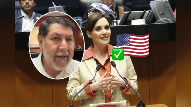 Gerardo Fernández Noroña, presidente del Senado, se expresa sobre la situación de Lilly Téllez, acusada de "traición a la patria" por recomendar pedir ayuda a los Estados Unidos vs el narco. | Especial