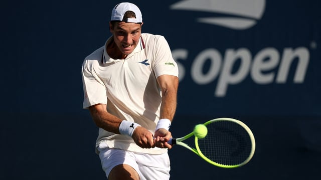 Jan-Lennard Struff in seinem Auftaktmatch bei den US Open