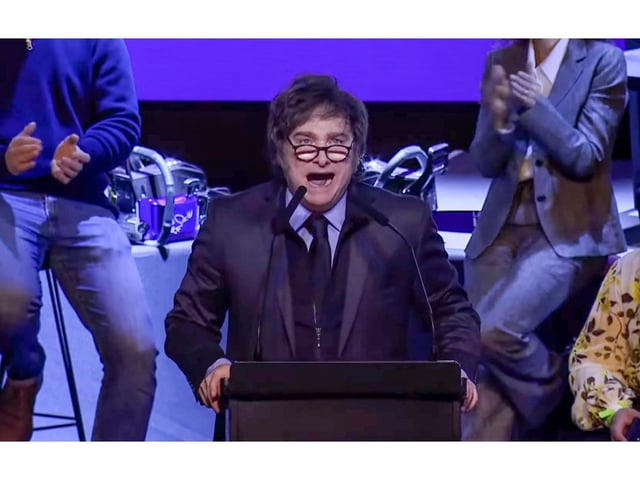 Javier Milei encabezó un acto de La Libertad Avanza en Junín.