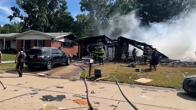 At least three people were injured after a home exploded north of St Louis, Missouri, on Monday, August 25, officials said.