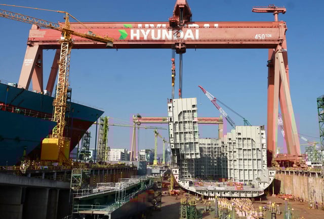 A general view shows HD Hyundai Heavy Industries Ulsan Shipyard in Ulsan, South Korea, December 29, 2023. HD Hyundai Heavy Industries/Handout via REUTERS/File Photo   ATTENTION EDITORS - THIS IMAGE HAS BEEN SUPPLIED BY A THIRD PARTY. MANDATORY CREDIT./File Photo