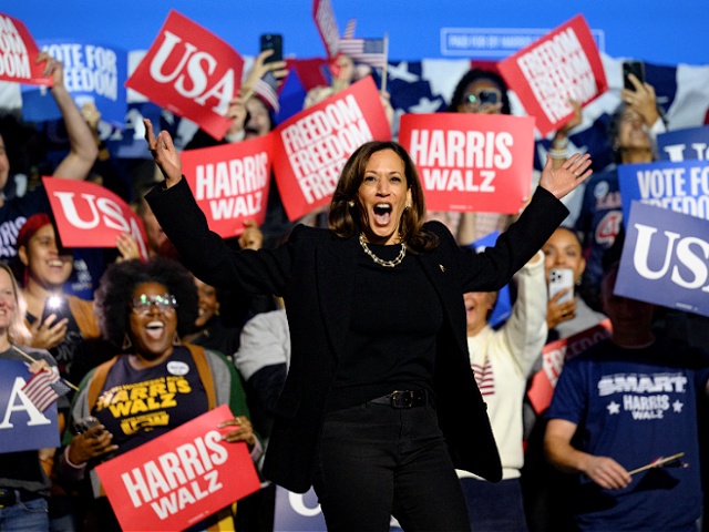 PITTSBURGH, PENNSYLVANIA - NOVEMBER 4: Democratic presidential nominee, U.S. Vice President Kamala Harris arrives for a campaign rally at the Carrie Furnace on November 04, 2024 in Pittsburgh, Pennsylvania. With one day to go until election day, Vice President Kamala Harris is campaigning across Pennsylvania. (Photo by Jeff Swensen/Getty Images)