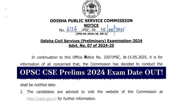 OPSC CSE Prelims 2024 Exam Date Announced; Check Paper Pattern Here