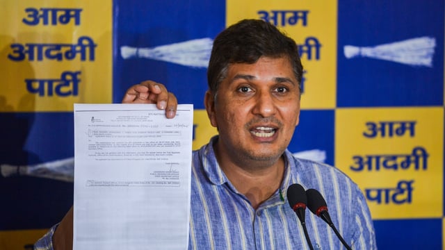 AAP leader Saurabh Bhardwaj's residence was raided as part of the ED's money laundering scheme. 