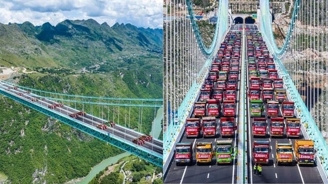 World's Tallest Bridge In China Successfully Passes Load Test With Around 100 Heavy Trucks; Visuals Inside