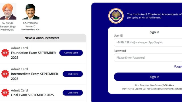 ICAI CA Foundation admit card 2025 soon