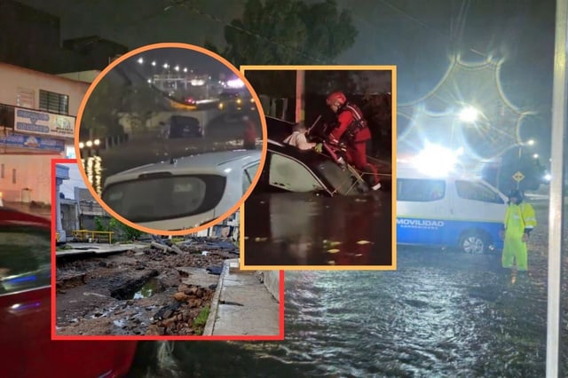 Fuertes lluvias en Querétaro dejan inundaciones y graves daños estructurales. | Crédito: captura en X