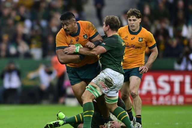 CAPE TOWN, SOUTH AFRICA - AUGUST 23: Will Skelton of Australia during the Castle Lager Rugby Championship match between South Africa and Australia at DHL Stadium on August 23, 2025 in Cape Town, South Africa. (Photo by Ashley Vlotman/Gallo Images)