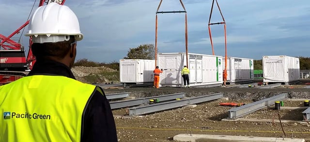 Pacific Green's Sheaf Energy Park in the UK, currently under construction. Image: Pacific Green Technologies.