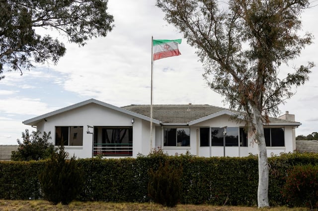L'ambassade d'Iran à Canberra, le 26 août 2025 en Australie