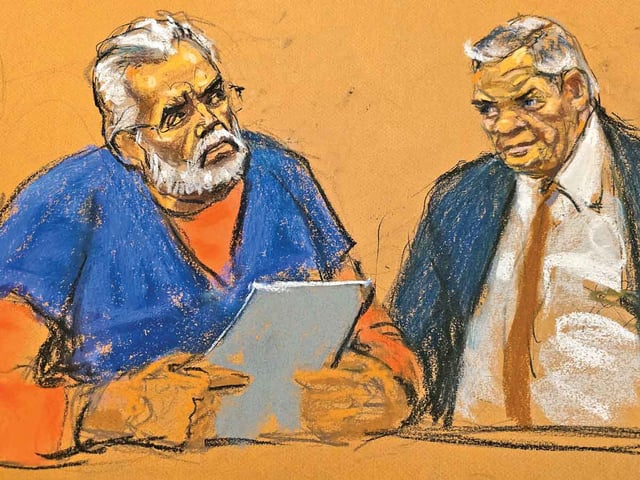 El Mayo Zambada será sentenciado en enero próximo, tras declararse culpable. Ayer apareció con barba. Foto: Reuters