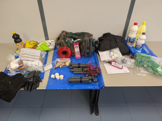 Imagen de los artefactos encontrados