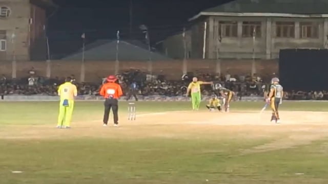 Pulwama hosts its first day and night cricket match | Image: ANI