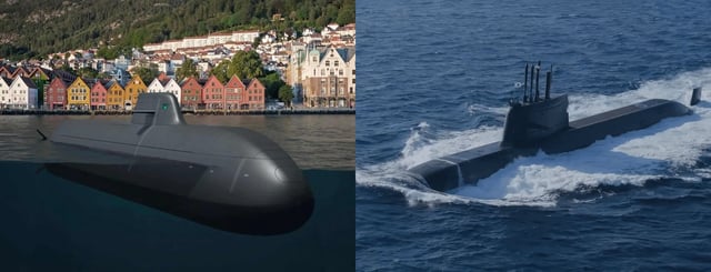 TKMS Type 212CD (left) Hanwha Ocean KSS-III (right)