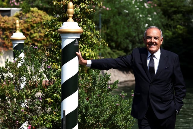 Alberto Barbera, Director of the 82nd Venice Film Festival, poses upon arrival, a day before the start of the 82nd Venice Film Festival, in Venice, Italy, August 26, 2025. REUTERS/Yara Nardi