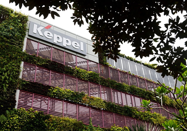 A view of Keppel signage outside their building in Singapore June 28, 2023. REUTERS/Edgar Su/File Photo