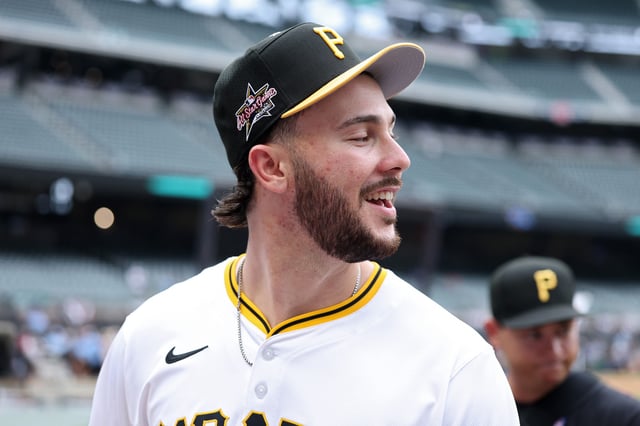 ATLANTA, GEORGIA - JULY 15: Paul Skenes #30 of the Pittsburgh Pirates walks across the field prior to the MLB All-Star Game at Truist Park on July 15, 2025 in Atlanta, Georgia.