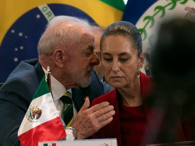El presidente brasileño Lula da Silva y la presidenta de México, Claudia Sheinbaum, durante la cumbre del G-20 de Río en julio