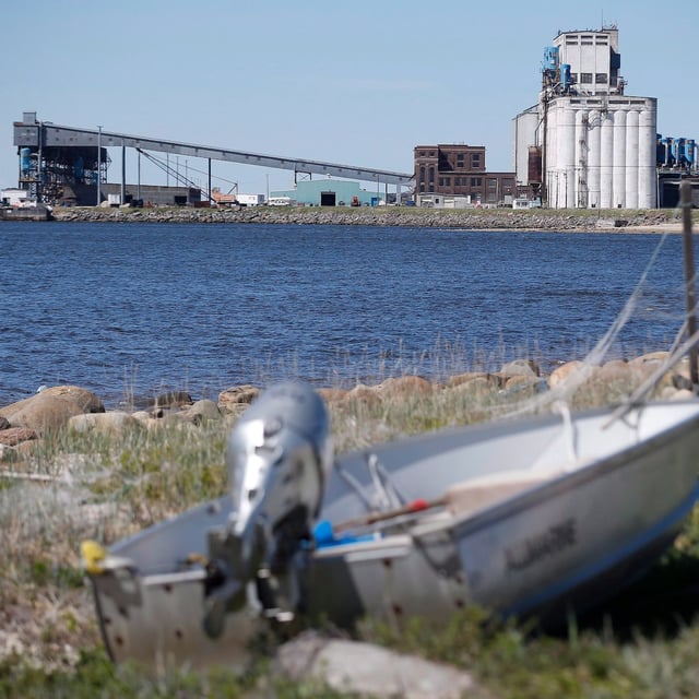 The Port of Churchill is shown from The Flats area of Churchill, Man., on Wednesday, July 4, 2018. THE CANADIAN PRESS/John Woods