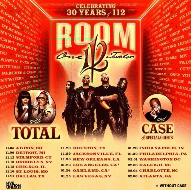 112 Announces Room '112 Tour' With Total and Case for Fall 2025