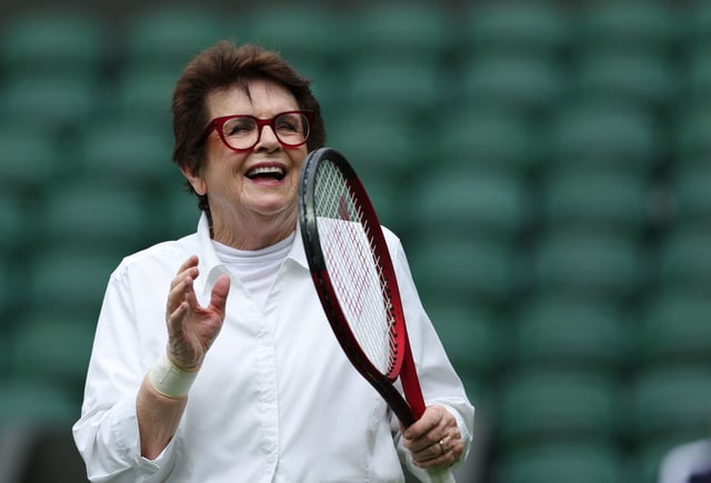 Billie Jean King on July 1, 2023 in London, England. 