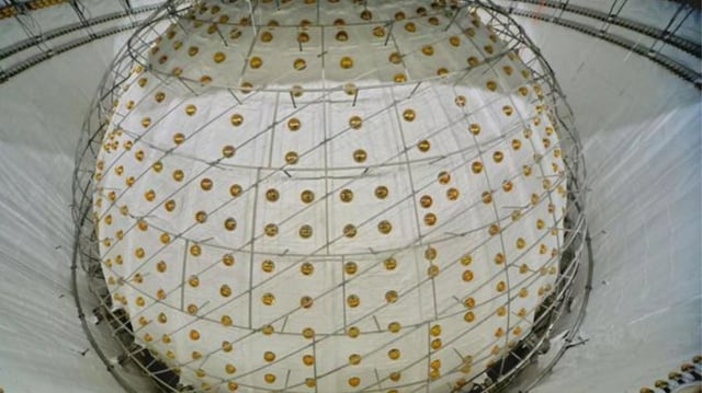 The JUNO detector seen from outside.