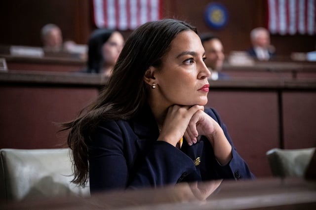 Rep. Alexandria Ocasio-Cortez listens to testimony during a House Oversight and Government Reform Committee hearing at the US Capitol on March 5.