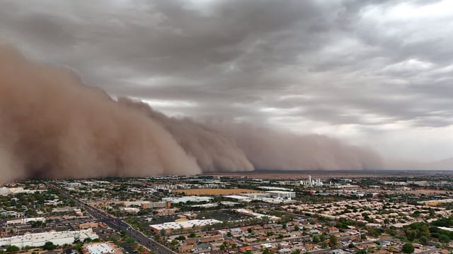A haboob comes into Chandler, Ariz. on August 24, 2025.