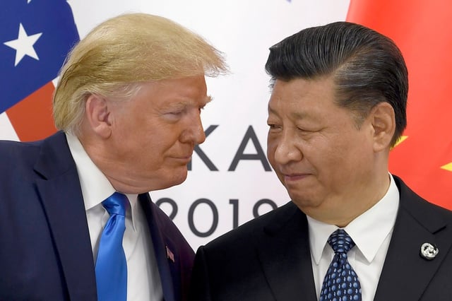 President Donald Trump meets with Chinese President Xi Jinping during the G-20 summit in Osaka, Japan, in 2019. (SUSAN WALSH/AP FILE)