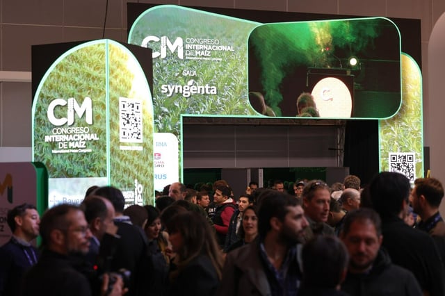 El director de Ventas de Syngenta, Matías Cardascia, remarcó que “este tipo
de congresos son fundamentales para reunir a toda la cadena de maíz con vistas a la nueva campaña" (Gentileza CIM)